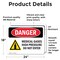 Signmission Medical Gases High Pressure Danger Sign, Vinyl Decal, 24in W x 18in L, 2PK OS-2PACK-DS-D-1824-L-2174 - alternate 3